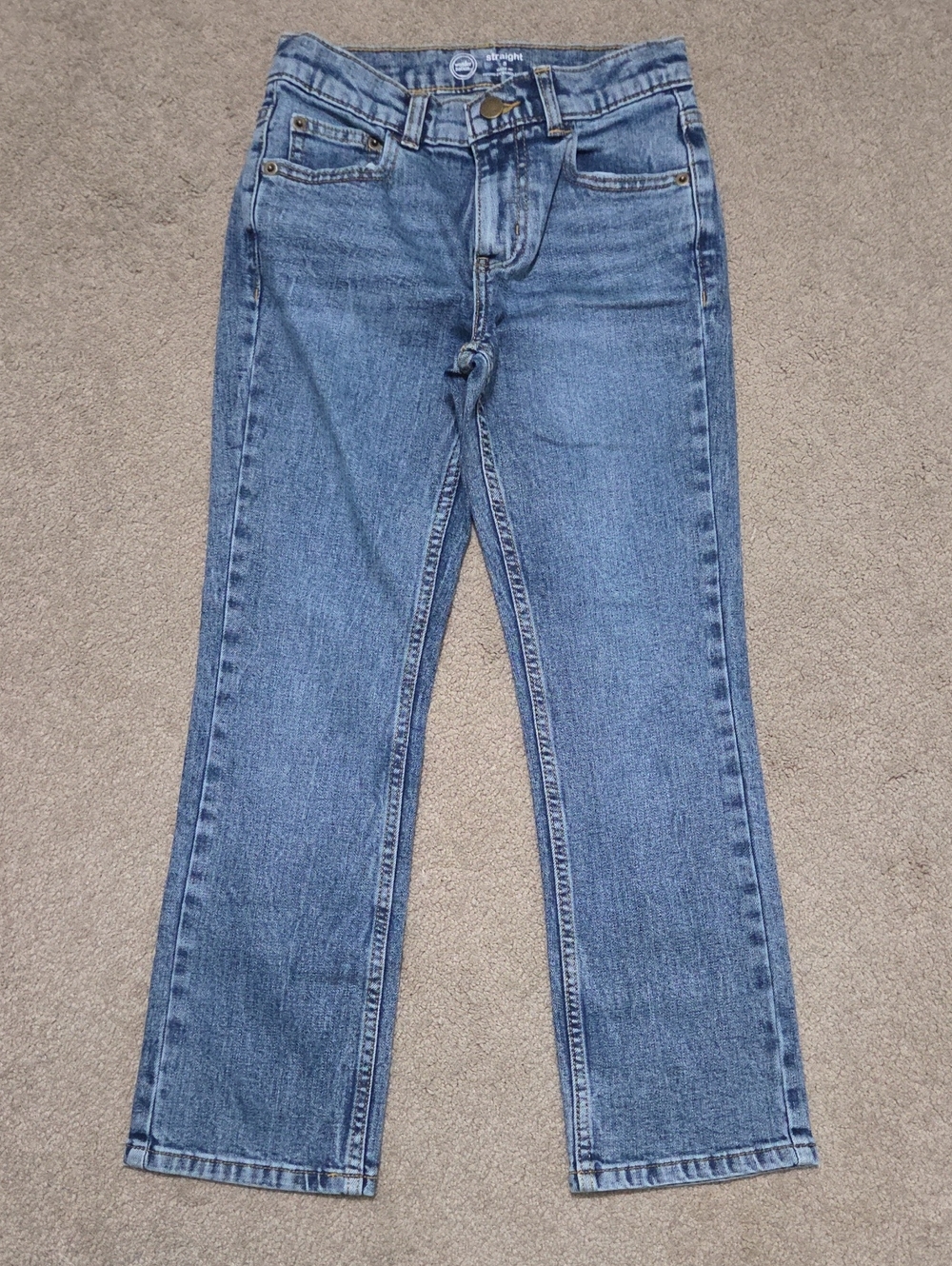 Kids Blue Wash Straight Leg Jeans